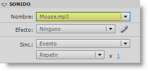 Añadimos el sonido Mouse.mp3