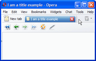 El título se muestra en la barra de título del navegador
