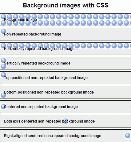 Exemples de fons de CSS