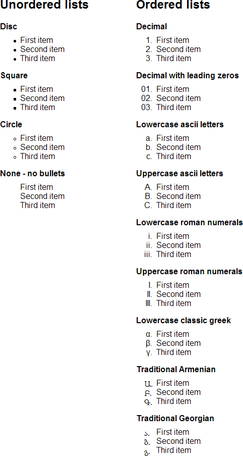 Screenshot: example rendering of the lists shown above.