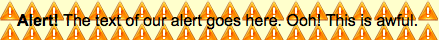 Text sobre una collecci de triangles taronja. Molt poc llegible